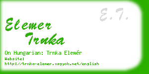 elemer trnka business card